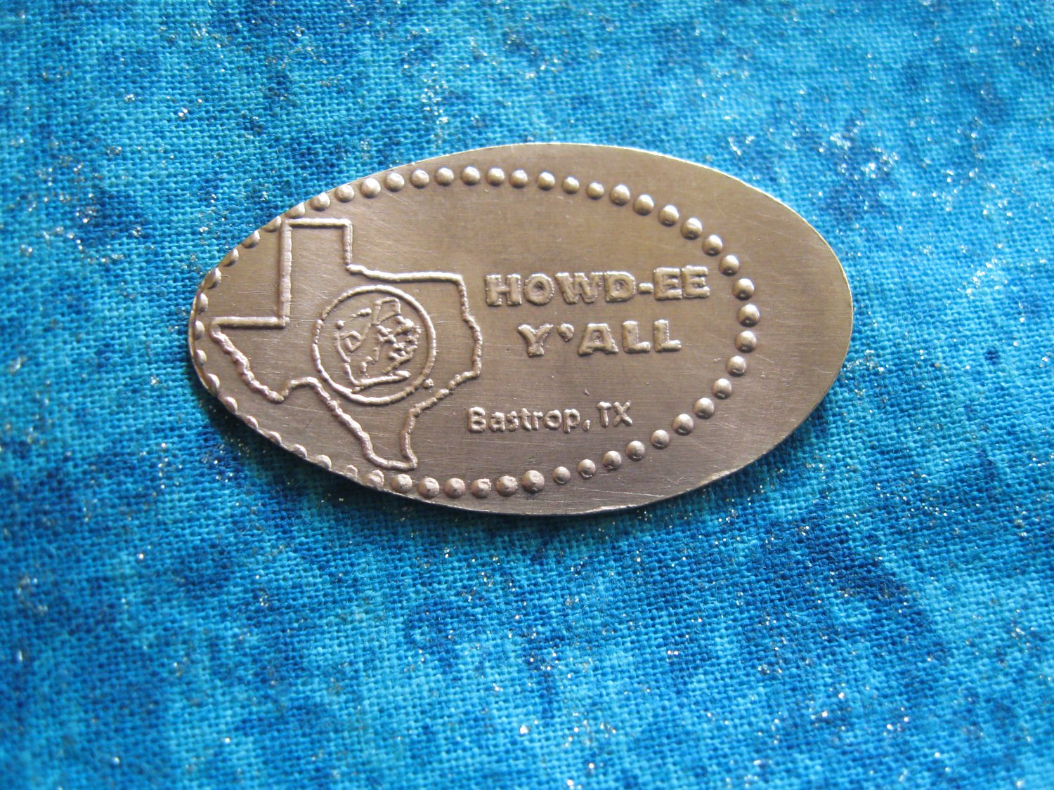 HowdEeY'All Texas COPPER ELONGATED PRESSED PENNY A5