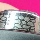 Unisex Stainless Steel Cobblestone Design Ring Size "10"
