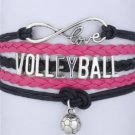 handmade bracelet Infinity Bracelet volleyball Bracelet- Wrap Bracelet