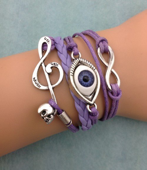 infinity bracelet, evil eye bracelet,music symbol bracelt,bracelet for christmas gift