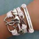 infinity bracelet,handmade bracelet, heart charm bracelet,gift for friend,charm bracelet