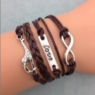 infinity bracelet,handmade bracelet,love bracelet,giraffe charm