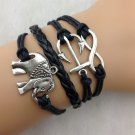 Elephant bracelet,infinity Anchorleather rope t,friendship ,bridesmaid
