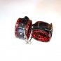 Red and Black Leopard Print Bondage Handcuffs