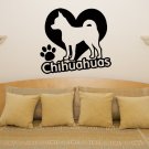 Chihuahua Pet Animal Living Room Dining Bedroom Decal Wall Art Sticker Picture 3
