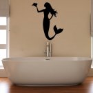 Mermaid Splash, Bath, Bathroom, Shower, Bubbles Decal Wall Art Sticker Picture