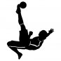 Footballer Overhead Kick Ball Children's Bedroom Decal Wall Art Sticker Picture
