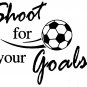 Shoot For Your Goals Football Children's Bedroom Decal Wall Art Sticker Picture
