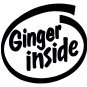 Ginger Inside Car Bumper Decal Art Sticker Picture Funny Humour Sign Logo Motto