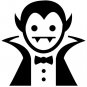 Cartoon Dracula Halloween Vampire Scarey Bedroom Decal Wall Art Sticker Picture