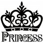 Princess Crown Nursery Children's Bedroom Room Decal Wall Art Sticker Picture
