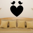 Love Birds On Heart Motto Quote Bedroom Room Decal Wall Art Sticker Picture