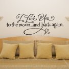 Love You to The Moon and Back Bedroom Living Room Decal Wall Art Sticker Picture