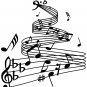 Music Notes Musical Living Room Bedroom Dining Decal Wall Art Sticker Picture