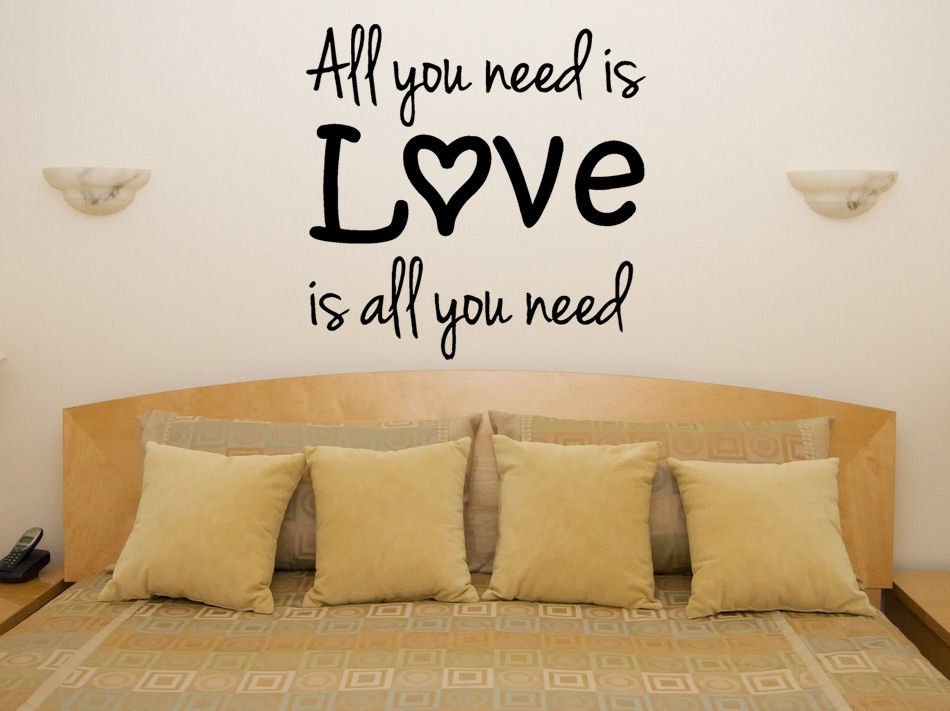 Love Is All You Need Bedroom Living Room Dining Decal Wall Art Sticker Picture