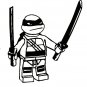 Lego Teenage Mutant Ninja Turtle Leonardo Children's Bedroom Decal Wall Sticker
