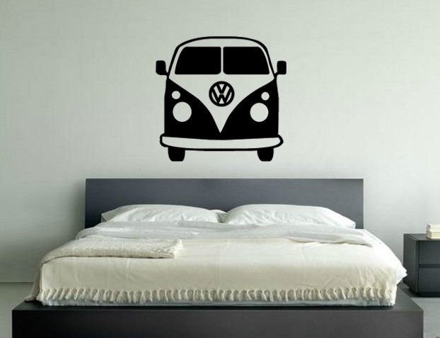 VW Volkswagon Camper Van Living Room Bedroom Decal Wall Art Sticker Picture