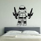 Lego Teenage Mutant Ninja Turtle Raphael Children's Bedroom Decal Wall Sticker