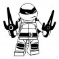 Lego Teenage Mutant Ninja Turtle Raphael Children's Bedroom Decal Wall Sticker