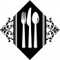 Cutlery Knife Form Spoon Design Kitchen Dining Room Decal Wall Art Sticker Decor