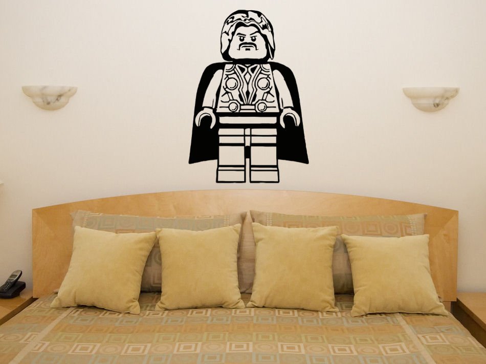 Lego Thor Marvel Superhero Children's Bedroom Decal Wall Art Sticker Picture