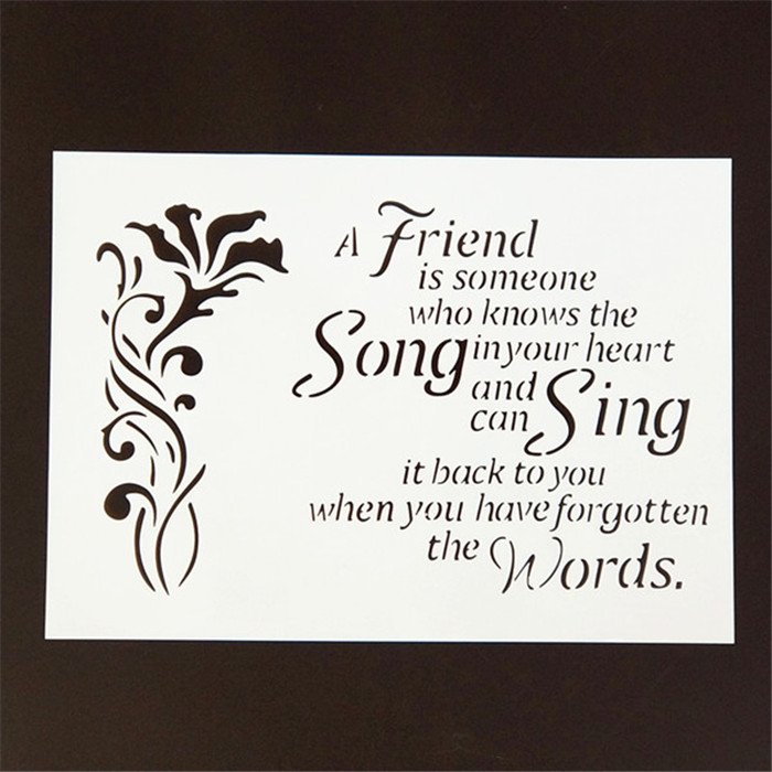 1PC A4 Size DIY Decorative Home Decor Resuable Flexible Craft Wall Stencils Painting Decor