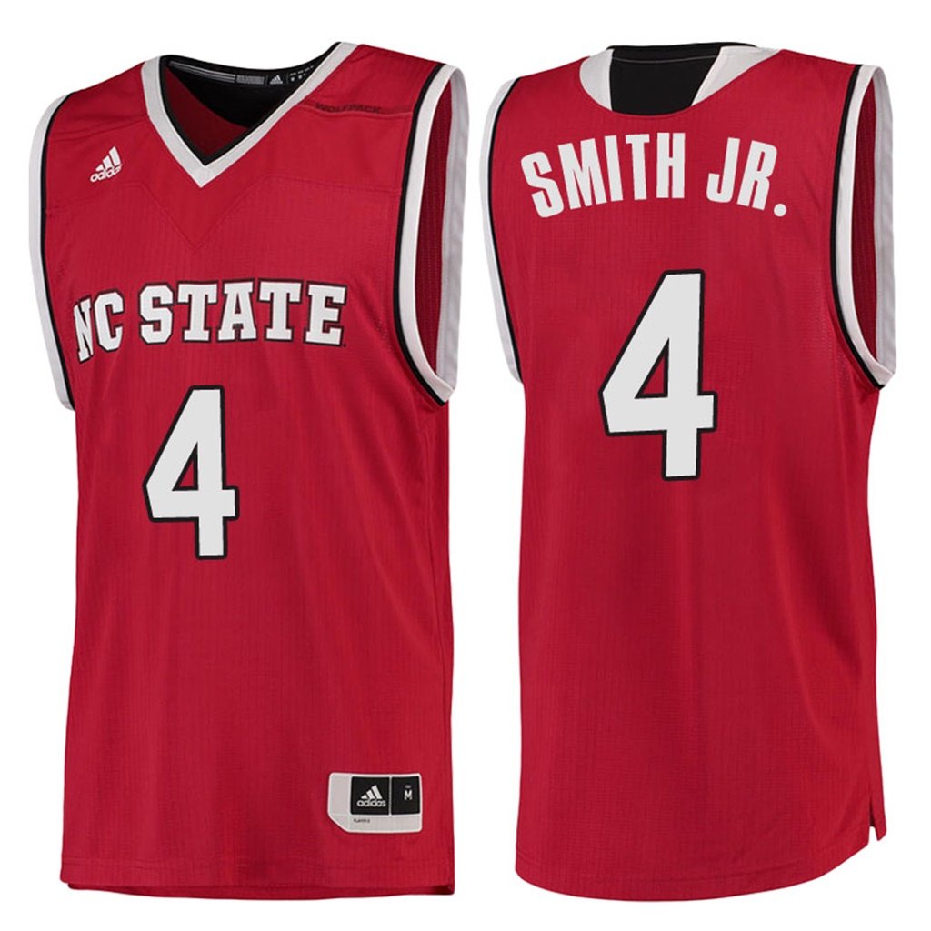 Mens Dennis Smith Jr. NC State Wolfpack NCAA Jersey - Red