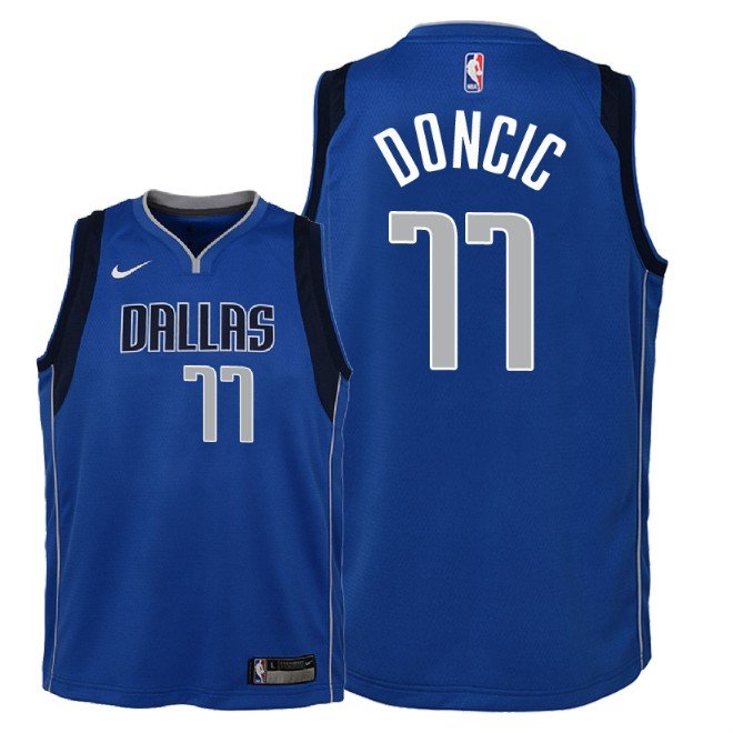 Youth Dallas Mavericks Luka Doncic Icon Edition Jersey - Blue