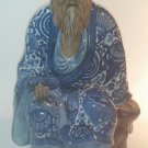 13" Vintage Japanese Kutani Porcelain Jurojin Old Man Figurine Figure