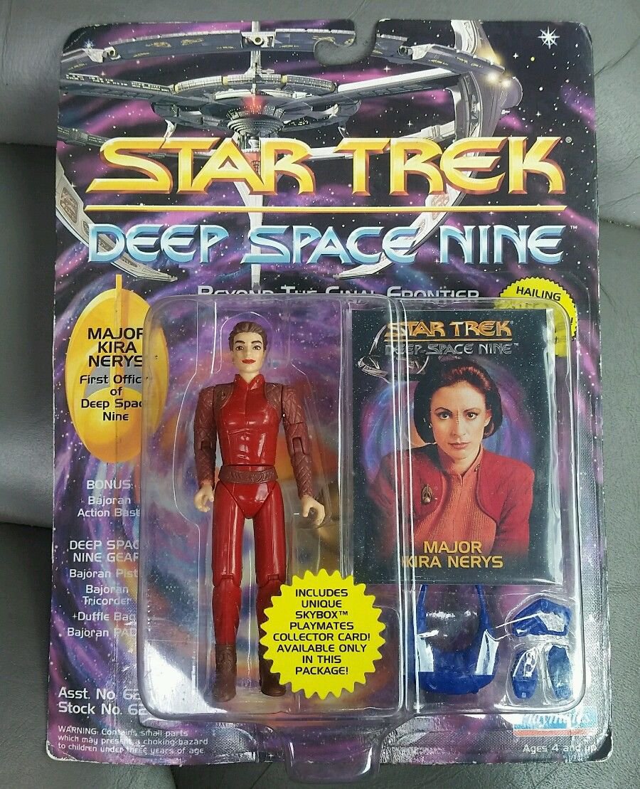 Star Trek Deep Space Nine Major Kira Nerys Action Figure and Trading Card, 1993