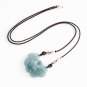 Natural Type A Untreated Blue Watery Guatemalan Jadeite Chinese Ruyi Amulet Pendant
