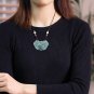 Natural Type A Untreated Blue Watery Guatemalan Jadeite Chinese Ruyi Amulet Pendant