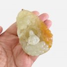 Unique Nephrite Jadeite Xiu Jade Yellow Brown The Realization Of The Tao Pendant