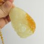 Unique Nephrite Jadeite Xiu Jade Yellow Brown The Realization Of The Tao Pendant