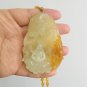 Unique Nephrite Jadeite Xiu Jade Yellow Brown The Realization Of The Tao Pendant