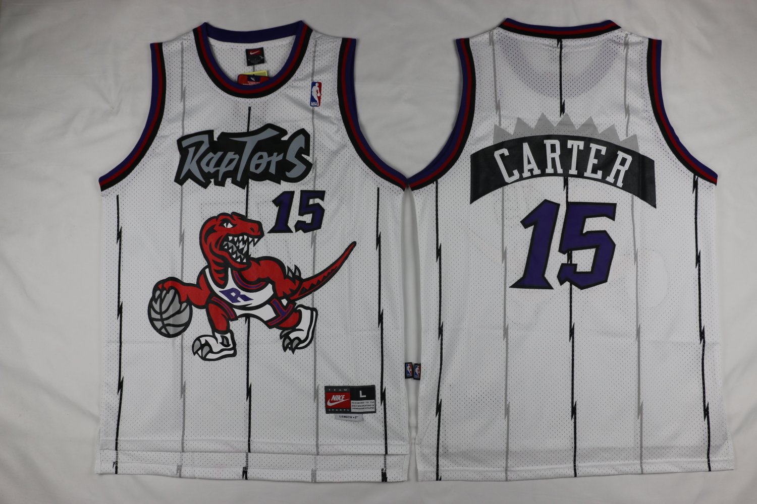 Mens Raptors 15 Vince Carter jersey white