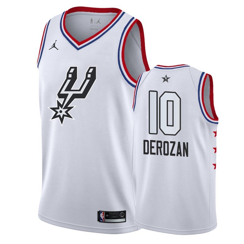 Men's Spurs #10 Demar Derozan 2019 All-Star jersey white