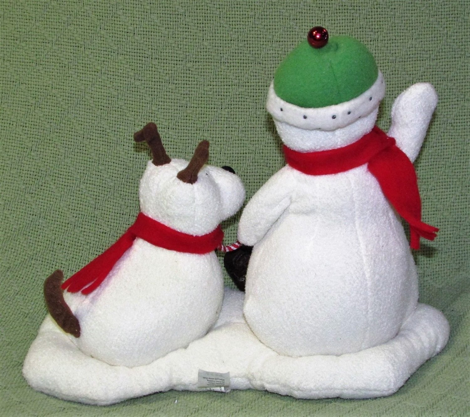 2004 Hallmark MUSICAL SNOWMAN with DOG Animated Jingle Bells CHRISTMAS Decor