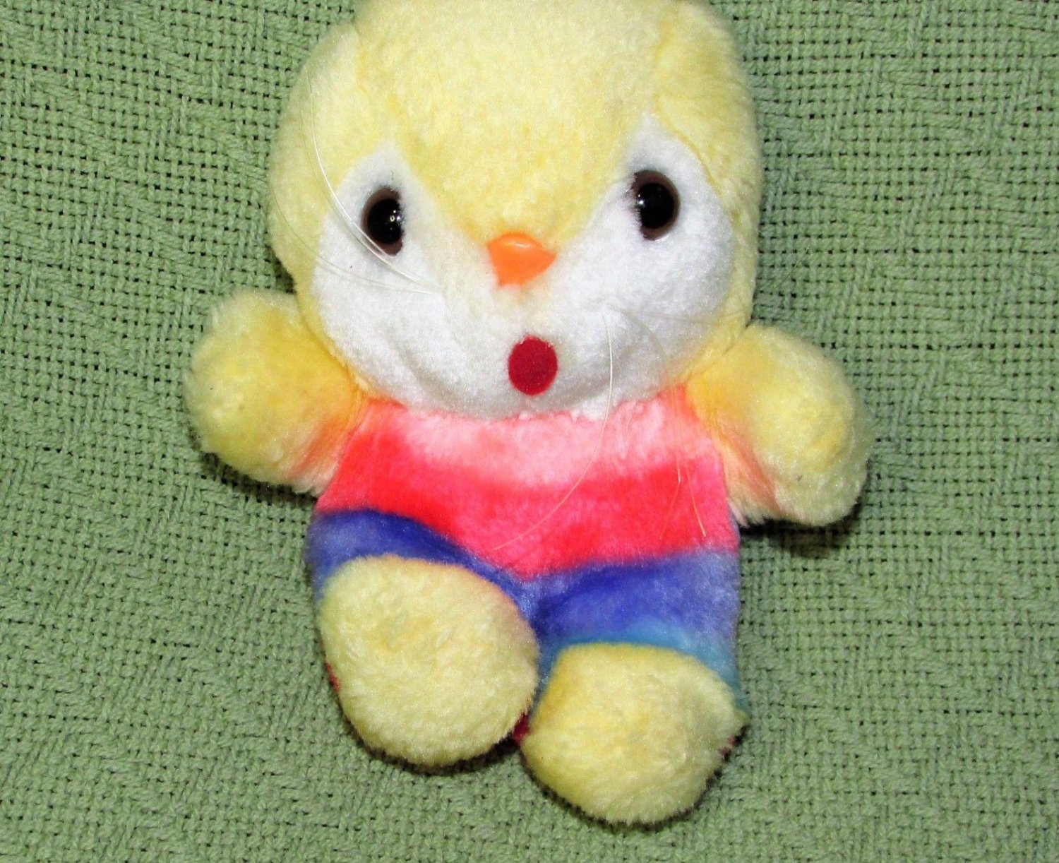 stuffed rainbow bunny