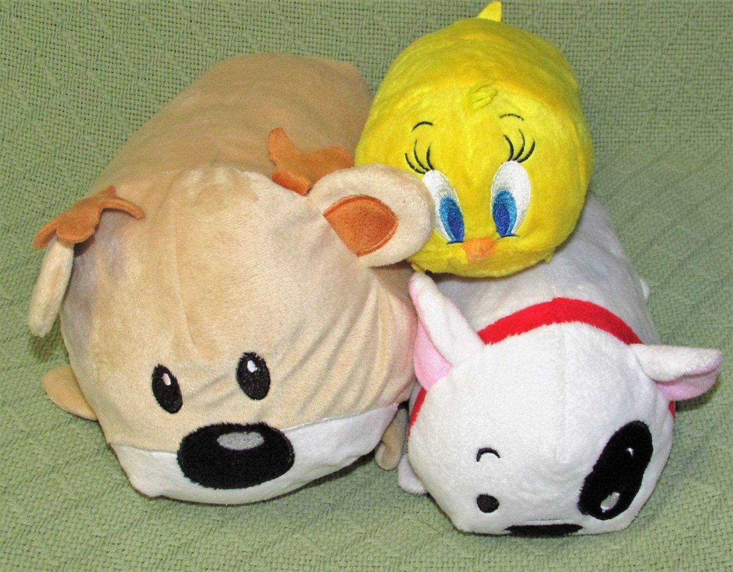 20 BUN BUNS Lot Stacking Plush Elephant Lion Dog Panda Tweety Bird Pig