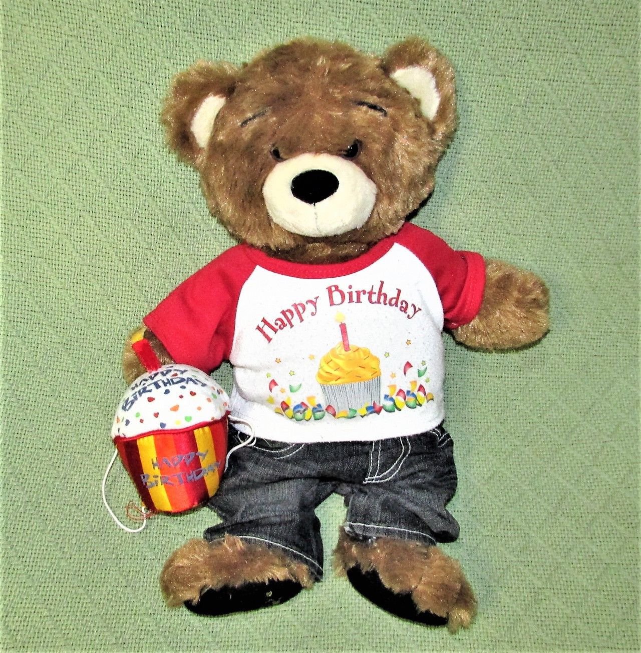 Build A Bear HAPPY BIRTHDAY Bearemy Teddy Bear 16" + T Shirt Jeans