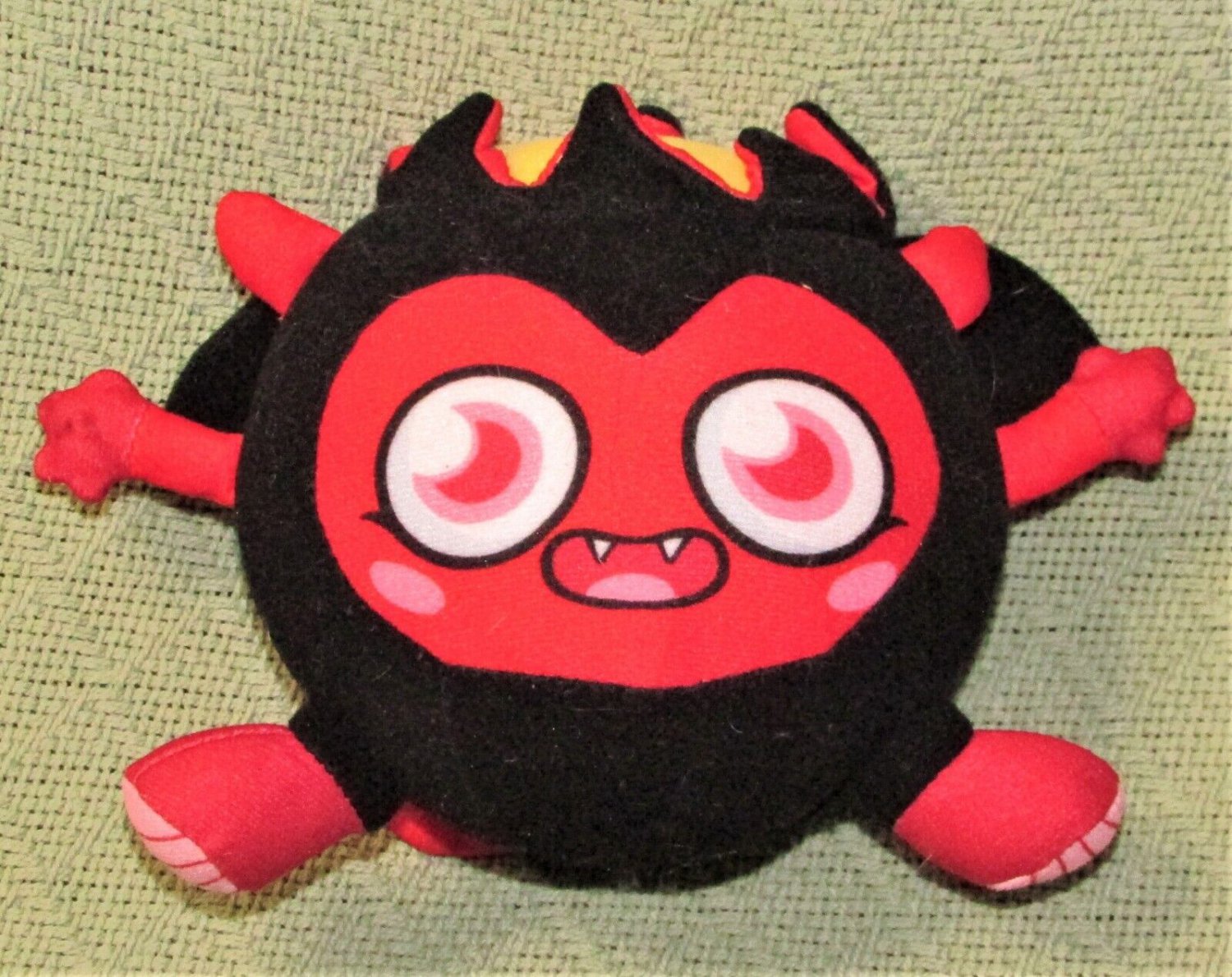 Moshi Monsters 5 Plush Devil Black Red Stuffed Animal Spin Master 2011