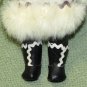 12" VINTAGE FUR COVERED COAT LEATHER BOOTS GLOVES ESKIMO ALASKAN DOLL SLEEPY EYE