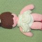 13" BALLERINA PLUSH DOLL Pink Knit Zubels ? Brown Hair Stuffed Toy Girl TuTu