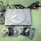 SONY PLAYSTATION CONSOLE 2 CONTROLLERS MEMORY CARD GRAY SCPH 7001 RETRO CLASSIC