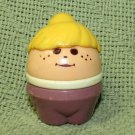 VINTAGE LITTLE TIKES TODDLE TOTS GIRL YELLOW HAIR PURPLE BODY CHUNKY PEOPLE TOY