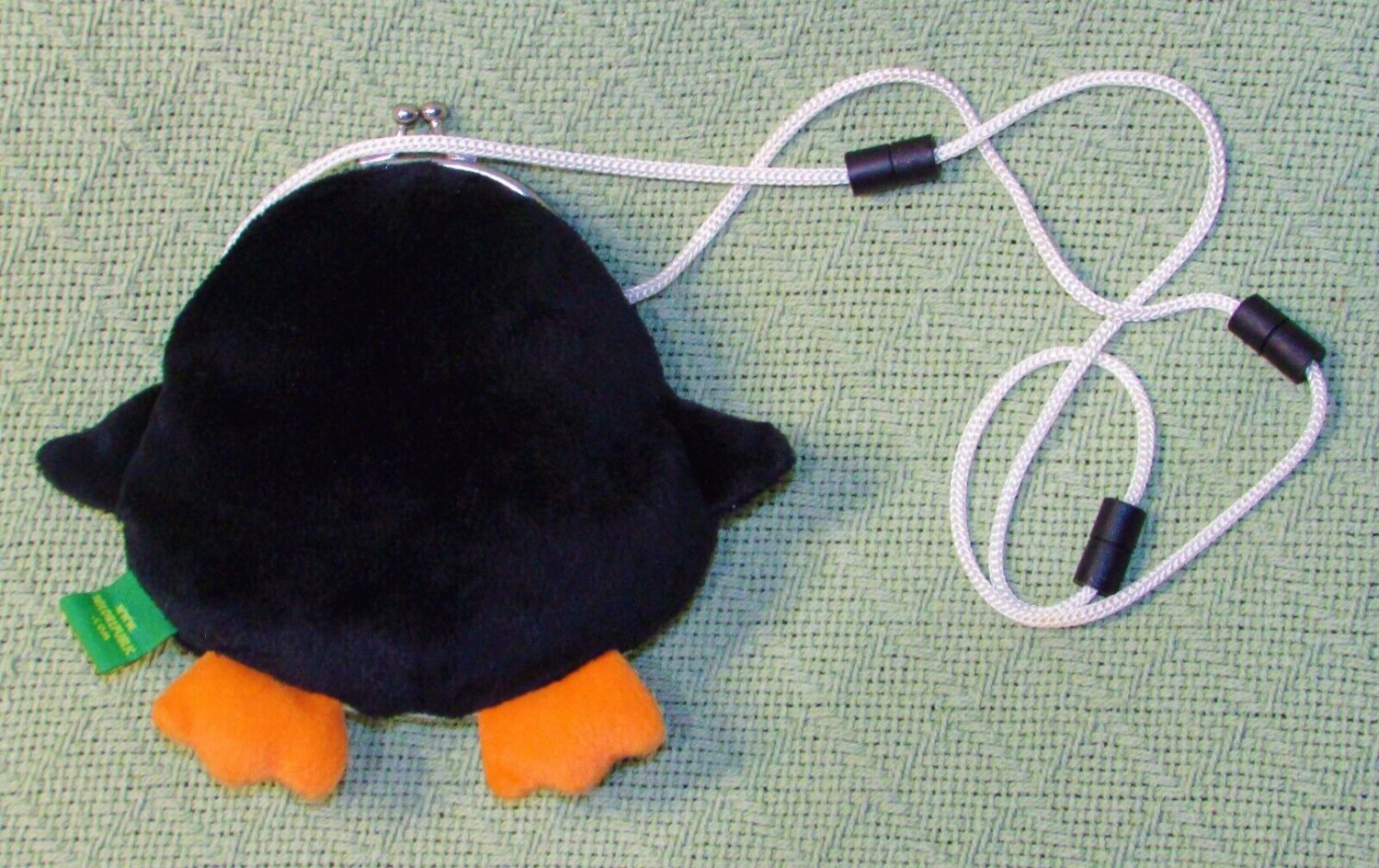 WILD REPUBLIC PENGUIN PLUSH COIN PURSE CLASP OPEN 6" STUFFED ANIMAL