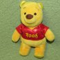TY SPARKLE WINNIE THE POOH BEANIE BABIES PLUSH SUFFFED DISNEY ANIMAL YELLOW RED