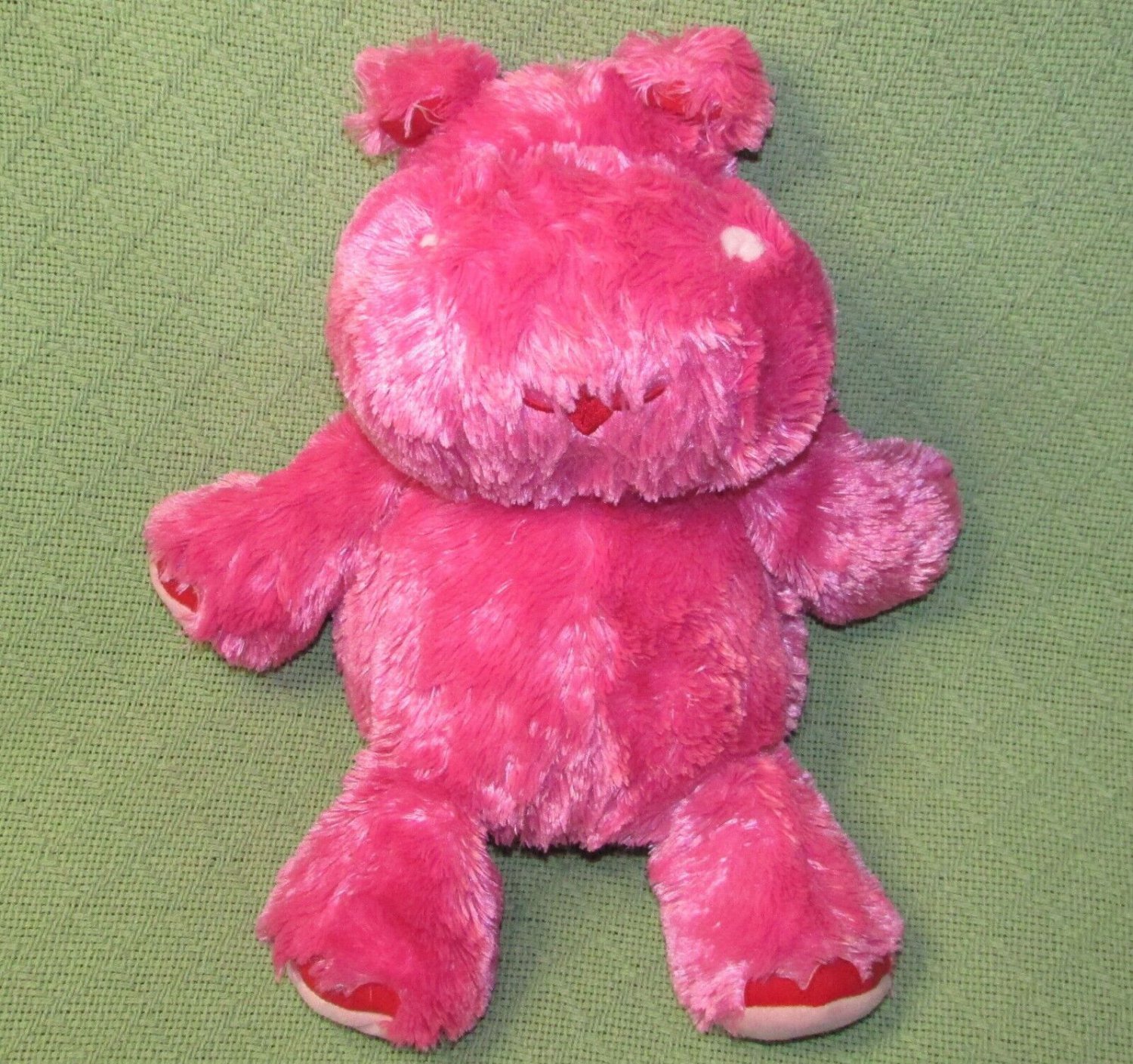 HALLMARK TALKING HIPPO LOLA HIPPOPOTAMUS PINK PLUSH STUFFED ANIMAL 10" SITTING