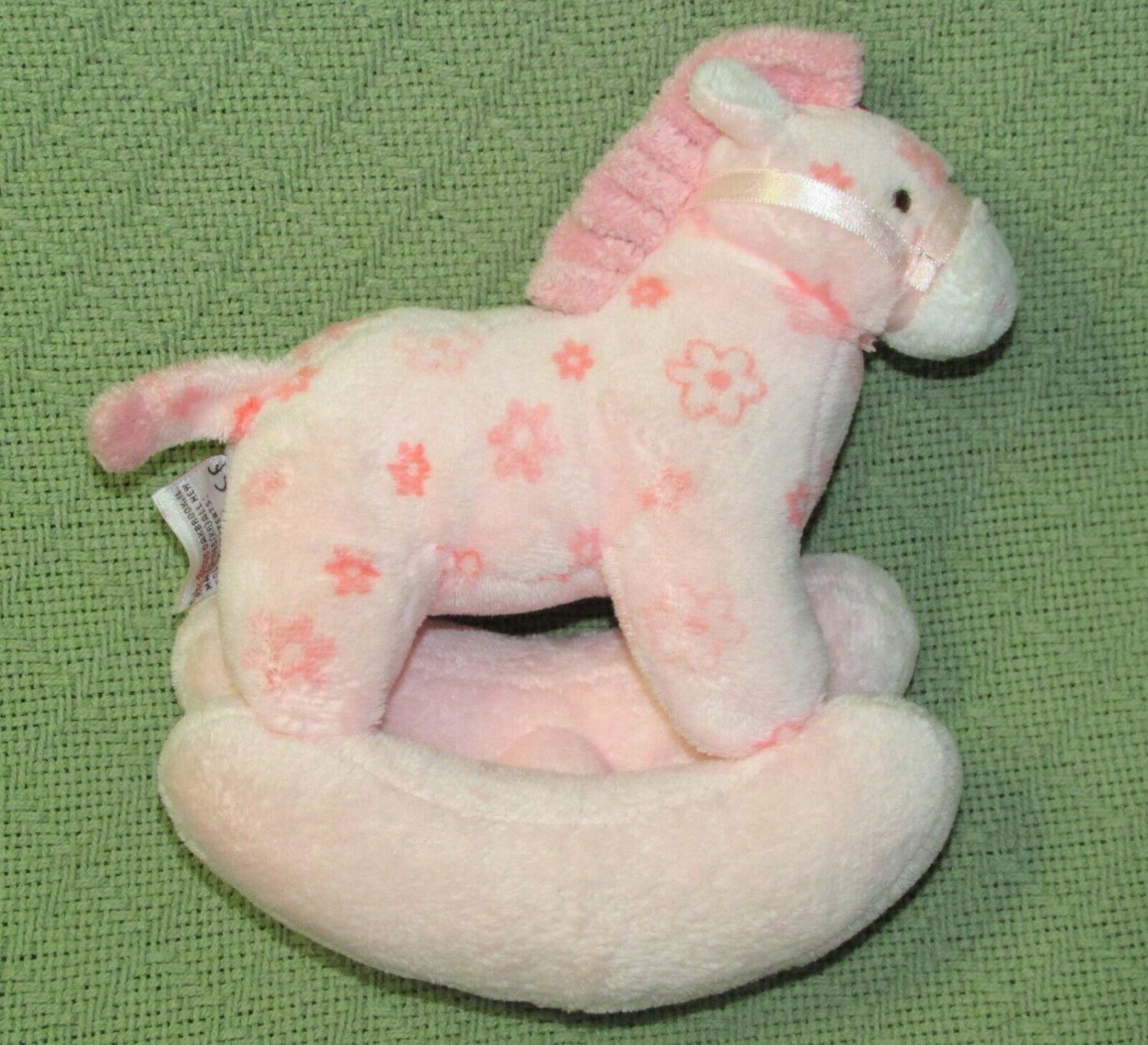 TY PLUFFIES PINK ROCKING HORSE PRETTY PONY PLUSH BABY TOY 7" STUFFED ANIMAL